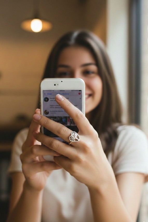 Anillo Plata de Ley Corazón Árbol Vida