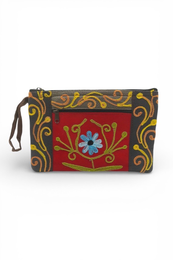 Bolso de Mano Étnico Bordado A