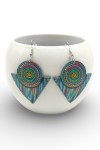 Pendientes Geométricos Étnicos Multicolor
