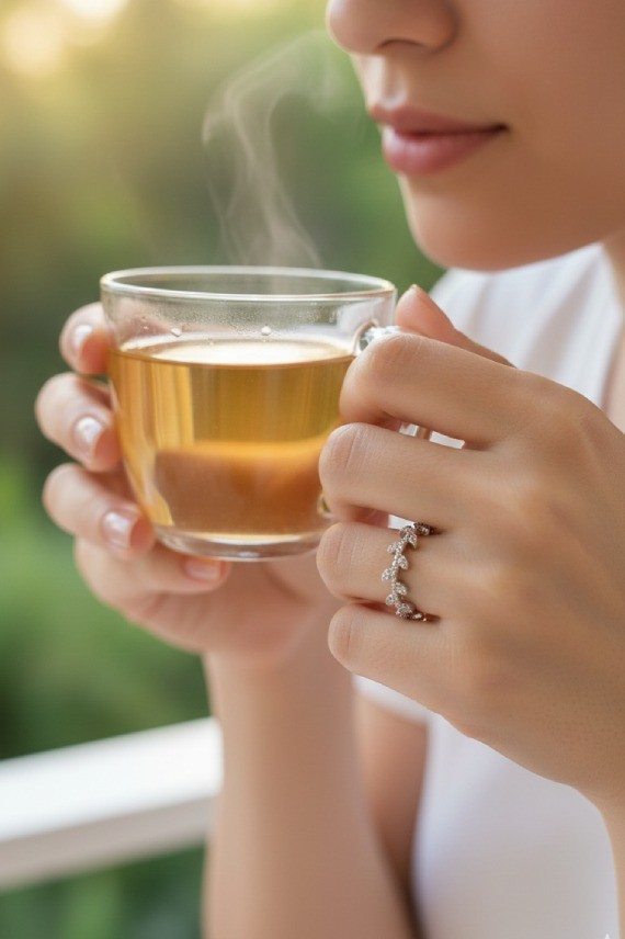 Anillo Plata Circonitas Rama Natural