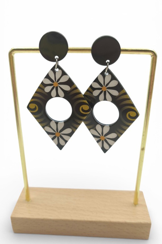 Pendientes Rombos Florales