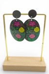 Pendientes Ovalados Florales