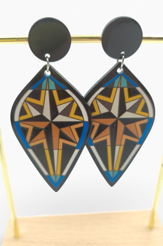 Pendientes Rombo Art Decó