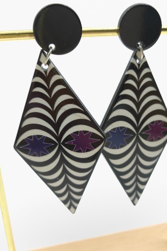 Pendientes Rombo Geométricos