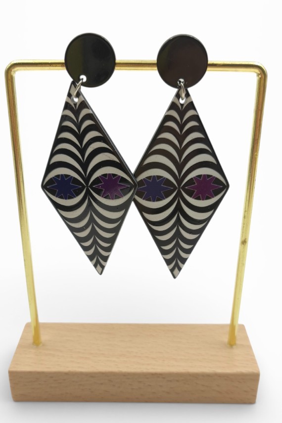 Pendientes Rombo Geométricos