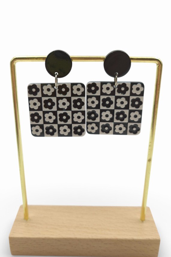 Pendientes Cuadrados Flower