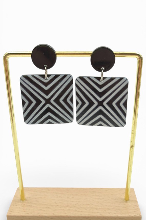 Pendientes Cuadrados Cross