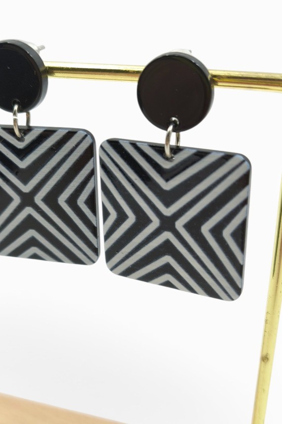 Pendientes Cuadrados Cross