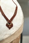 Collar de Macramé con Ojo de Tigre Natural