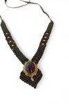 Collar de Macramé con Rubí Zoisita Natural