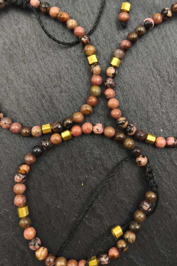 Pulsera Rodonita Ajustable