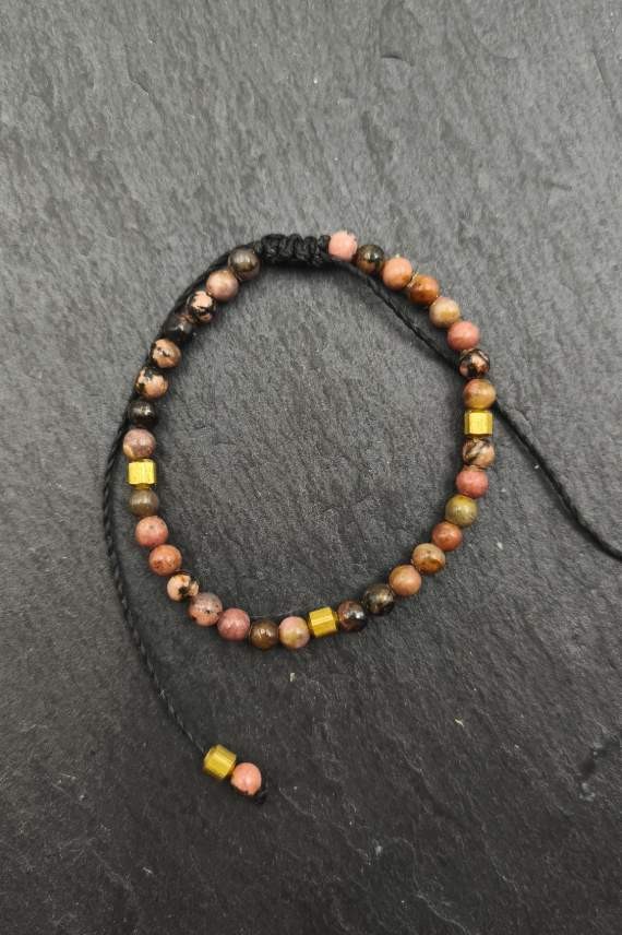Pulsera Rodonita Ajustable