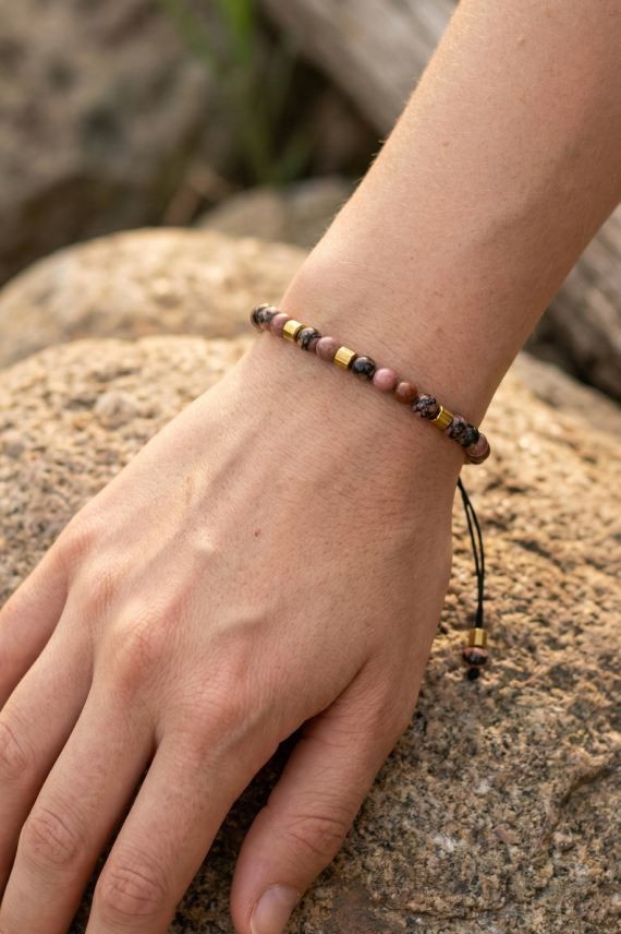 Pulsera Rodonita Ajustable