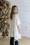 Kimono Boho Algodón Calado Blanco