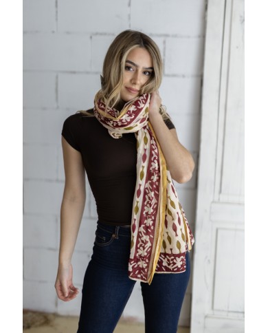 Chaleco Algodón Estampado en Bloque Artesanal