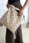 Bolso Boho Lino con Bordados y Lentejuelas