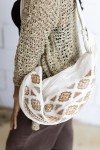 Bolso Boho Lino Bordado con Lentejuelas y Asa Regulable