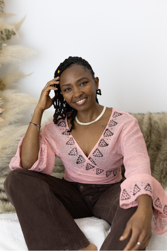 Boho Red Algodón Orgánico Pareo Block Printing B