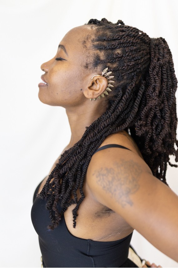 Pendientes Ear Cuff Plumas