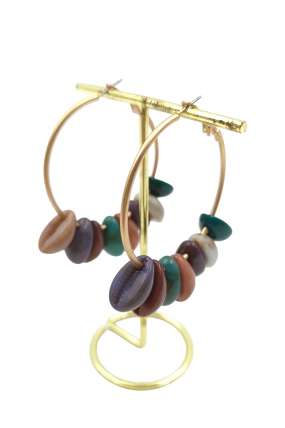 Pendientes Conchas Flor de Mar Tonos Fríos