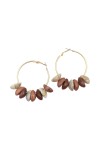 Pendientes Conchas Flor de Mar Tonos Tierra