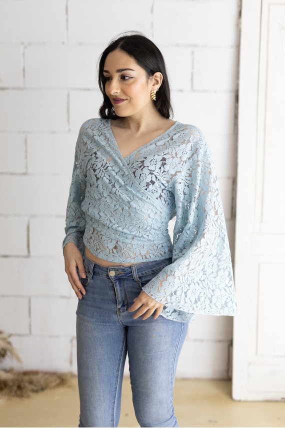 Top Bolero Spinners Algodón Calado