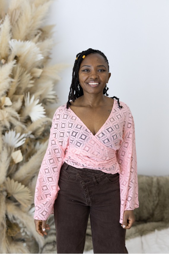 Top bolero Skinner algodon calado