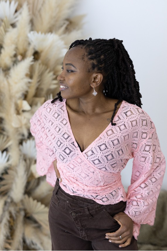 Top bolero Skinner algodon calado