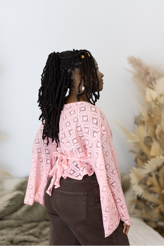 Top bolero Skinner algodon calado