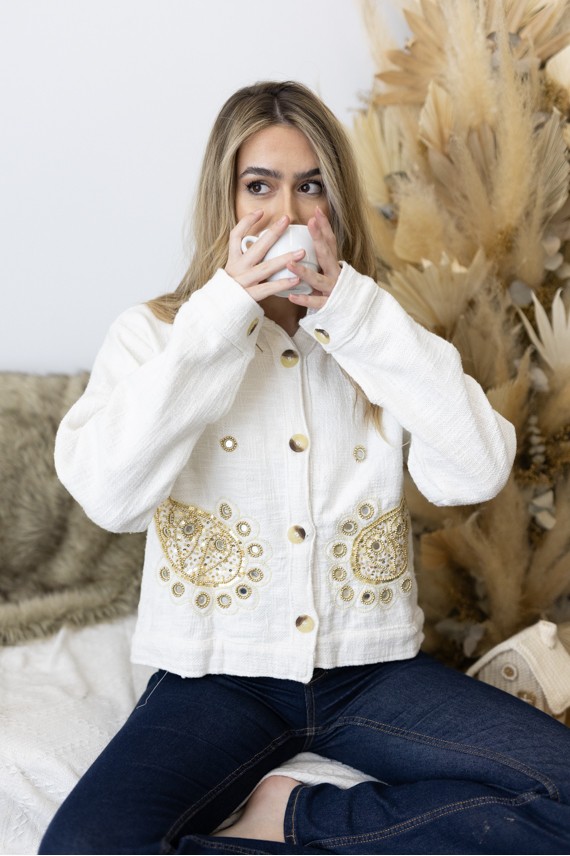 Chaqueta Algodón Bindi bordado