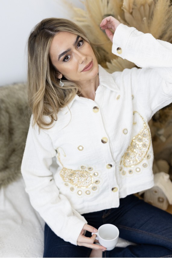 Chaqueta Algodón Bindi bordado