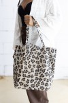 Bolso Shopper de Piel Sostenible Animal Print Cebra