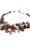 Collar Conchas Flores de Mar Tonos Tierra