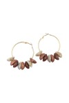 Pendientes Conchas Flor de Mar Tonos Tierra