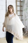 Blusa Mustt Blanca Algodón Bordados y Escote Pico