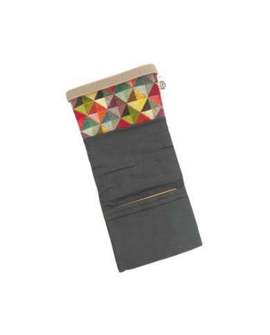 Monedero de Algodón Estampado Artesanal Verde