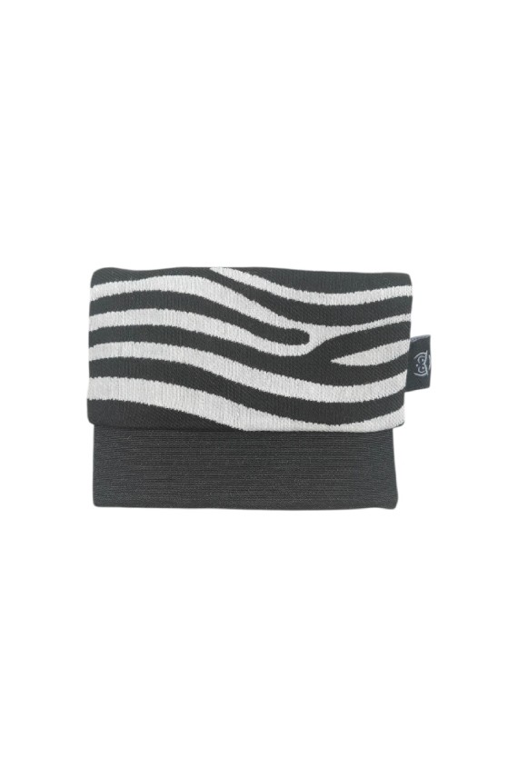 Monedero de Algodón Estampado Cebra