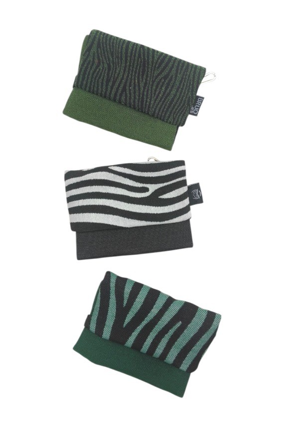 Monedero de Algodón Estampado Cebra