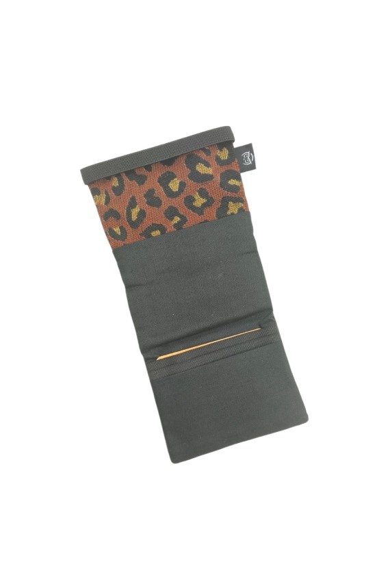 Monedero de Algodón Estampado Leopardo