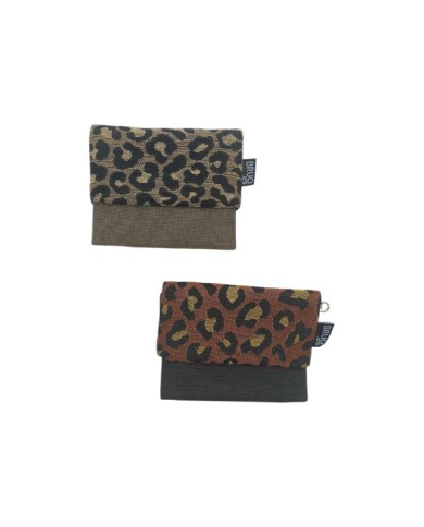 Monedero de Algodón Estampado Leopardo