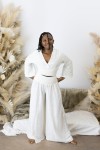 Conjunto Boho Algodón Orgánico Blanco | Top y Pantalón