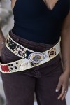 Cinturón Piel Patch Animal Print Hebilla Étnica 2