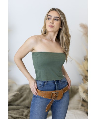 Cinturón Piel Sostenible Alma Nómada con Tachuelas y Hebilla Vintage