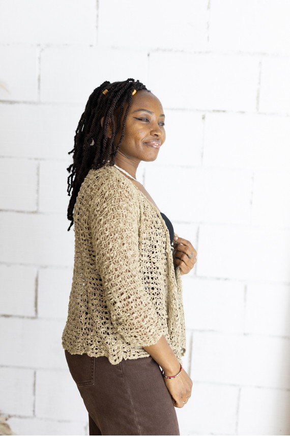 Chaqueta Punto Calado Boho Chic Ligera