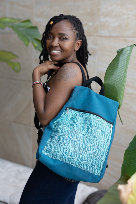 Mochila Algodón Estampado Ëtnico Artesanal