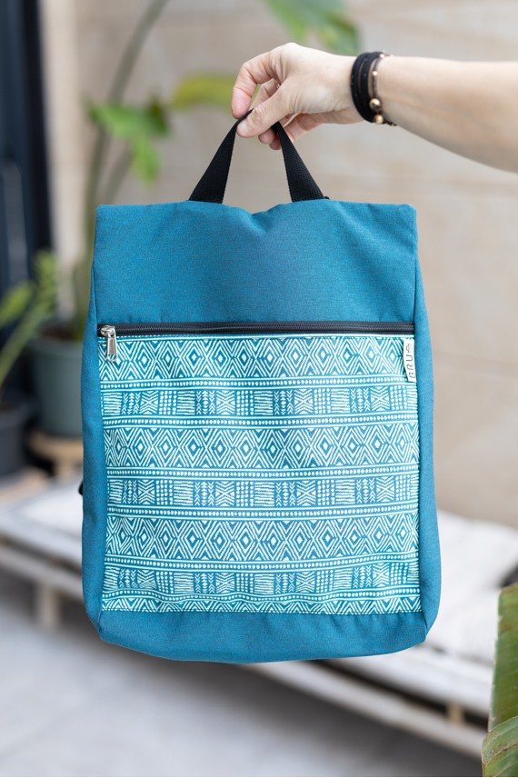 Mochila Algodón Estampado Ëtnico Artesanal