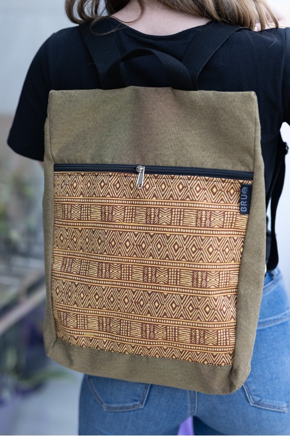 Mochila Algodón Estampado Ëtnico Artesanal