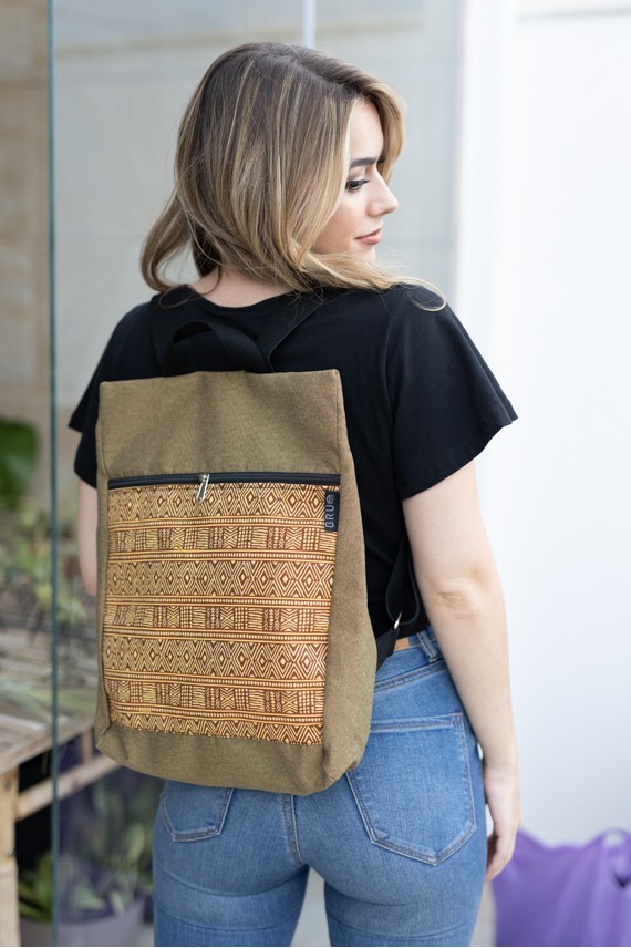 Mochila Algodón Estampado Ëtnico Artesanal