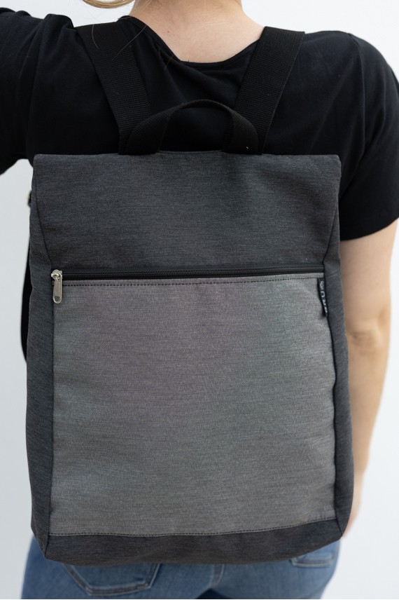 Mochila Algodón Artesanal Lisa Bicolor