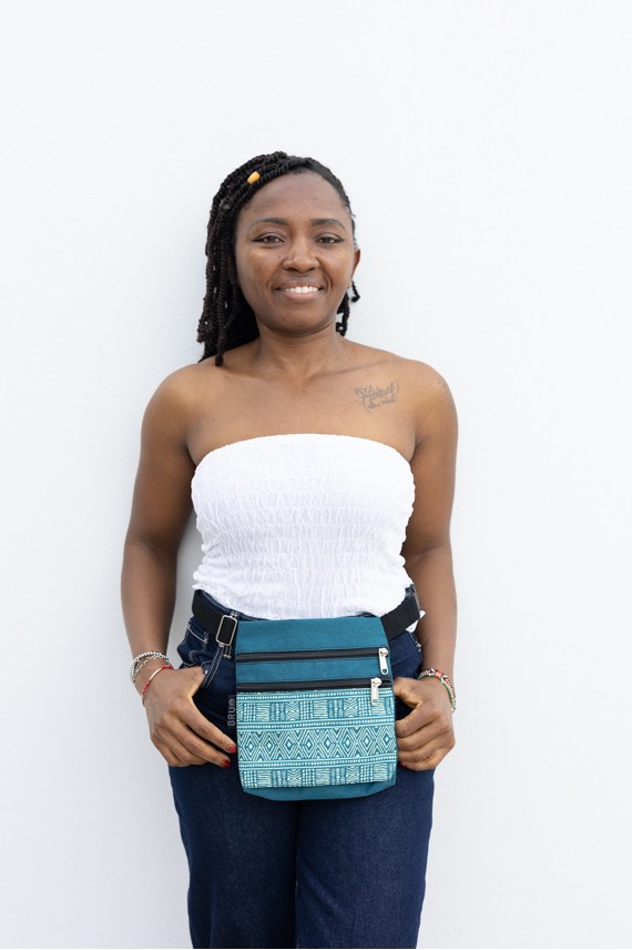 Riñonera Jacquard Estampado Étnico Artesanal